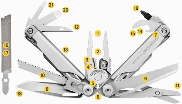 pinsa multiuso leatherman mod surge premium